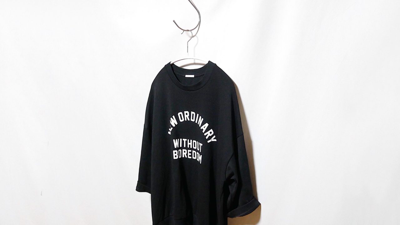 GUのワイドフィットT(7分袖)はデザイン性が高いきれいめTシャツ【黒が